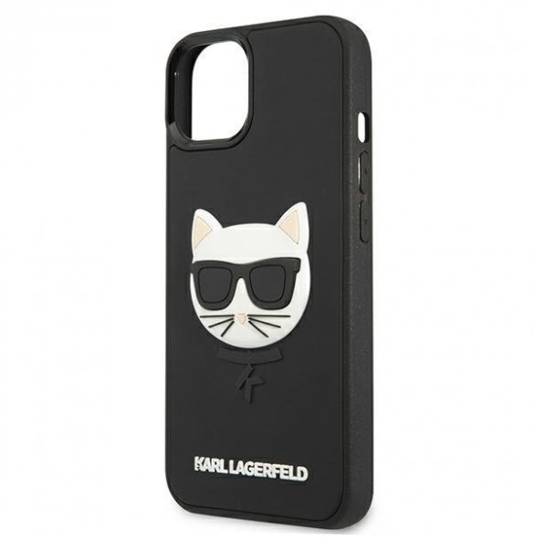 Med detta skal kommer du att vara lugn för iPhone 13 Mini väldigt snyggt skydd från Karl Lagerfeld.