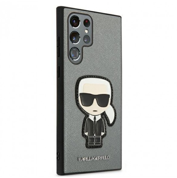 Silver och väldigt praktiskt omslag från Karl Lagerfeld.