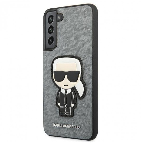Silver och väldigt praktiskt omslag från Karl Lagerfeld.