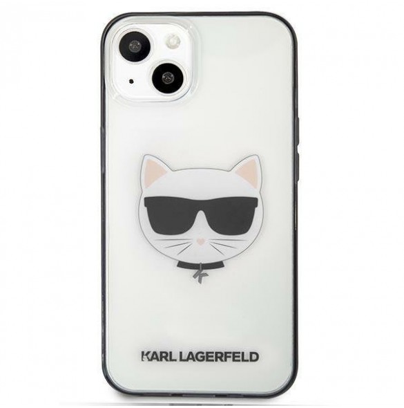 Med detta skal kommer du att vara lugn för iPhone 13 Mini väldigt snyggt skydd från Karl Lagerfeld.