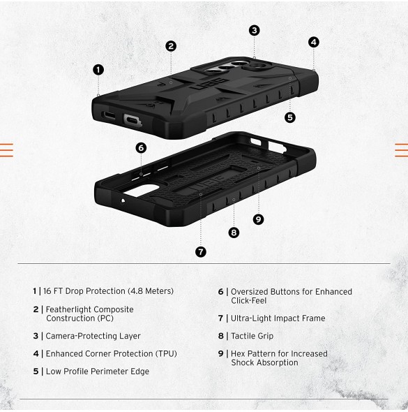 UAG Samsung Galaxy S22 Pathfinder Cover - Svart (213427114040)