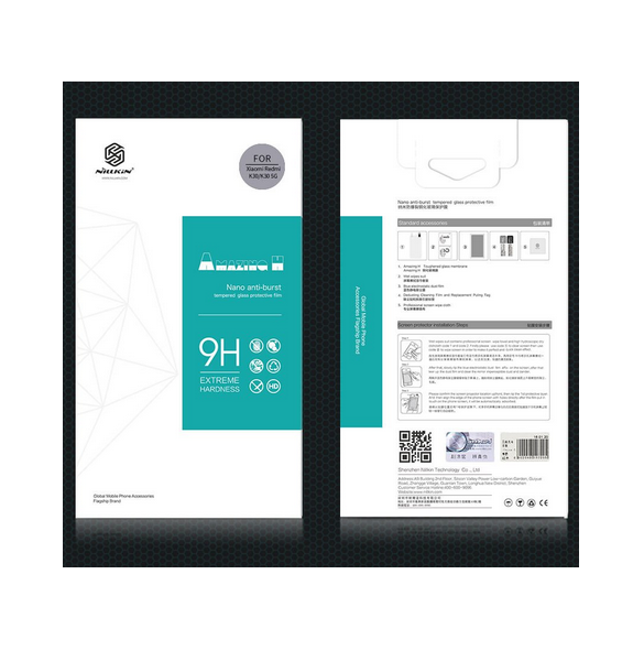 Nillkin härdat glas 0,33 mm H för Xiaomi Poco X3/X3 Pro/Mi 10T/10T Pro