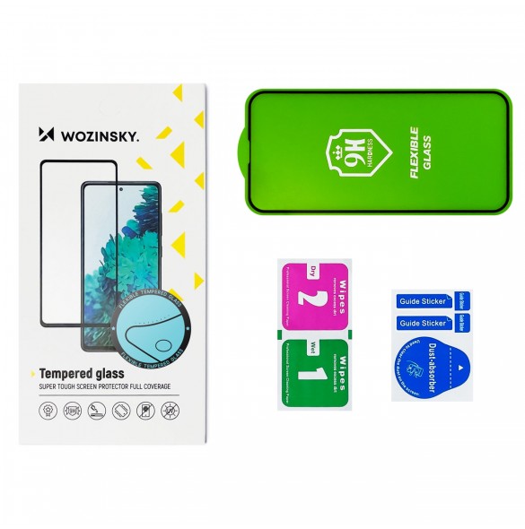 Wozinsky Full Cover Flexi Nano Glass Film Härdat glas med en ram för Xiaomi Mi 11T Pro / Mi 11T - Genomskinlig