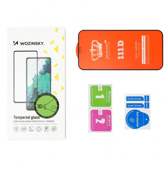 Wozinsky super hållbart hellim härdat glas helskärm med ram Fodral Friendly Samsung Galaxy S22 - Svart