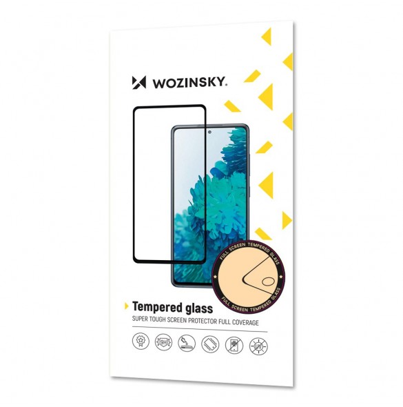 Wozinsky supertuff hellim härdat glas helskärm med ramfodral vänlig Motorola Moto Edge 20 Lite - Svart
