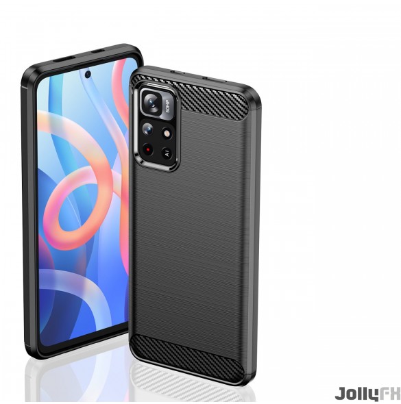Svart och väldigt stilrent skal till Xiaomi Poco M4 Pro 5G.