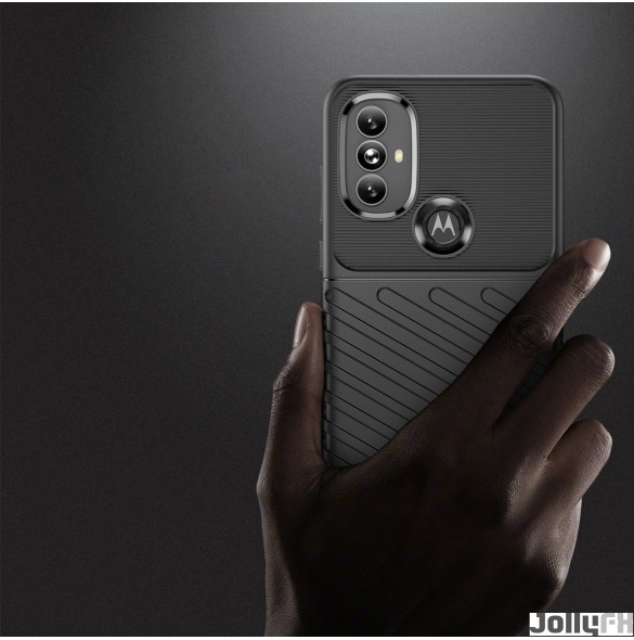 Svart och väldigt stilrent skal till Motorola Moto G Power 2022.