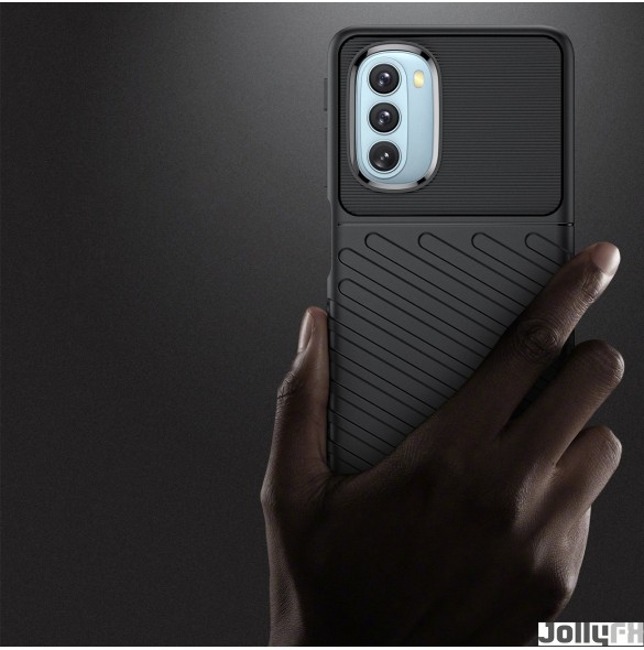 Svart och väldigt stilrent skal till Motorola Moto G51 5G.