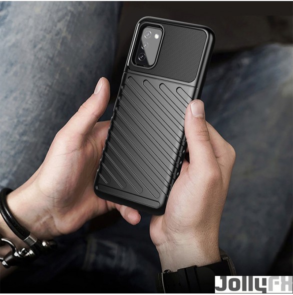 Svart och väldigt stilrent skal till Samsung Galaxy A03s.