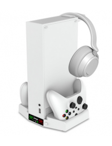 - praktiskt stativ för Xbox, två kontroller och hörlurar
- fläktar för kylda spelkonsoler