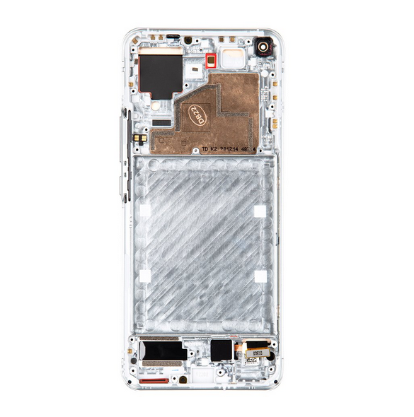 LCD-skärm + pekenhet + främre skal till Xiaomi Mi 11 - Silver (Service Pack)