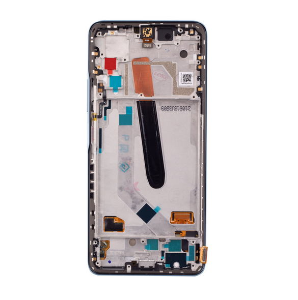 LCD-skärm + pekenhet + främre skal till Xiaomi Mi 11i/11 Pro/X Pro - Blå (Service Pack)