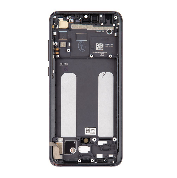 LCD-skärm + pekenhet + främre skal till Xiaomi Mi 9 Lite - Lack (Service Pack)