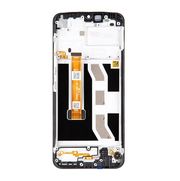 LCD-skärm + pekenhet + främre skal till Realme C21Y (Service Pack)