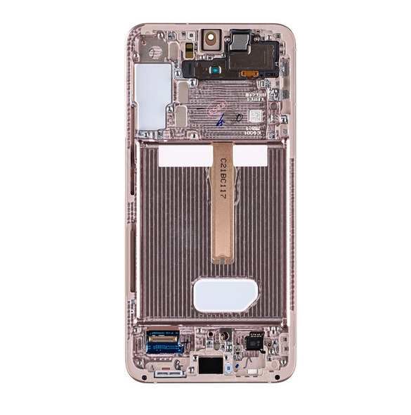 LCD-skärm + Touch Unit + Front Cover Samsung Galaxy S22 Plus - Rosa guld (Service Pack)