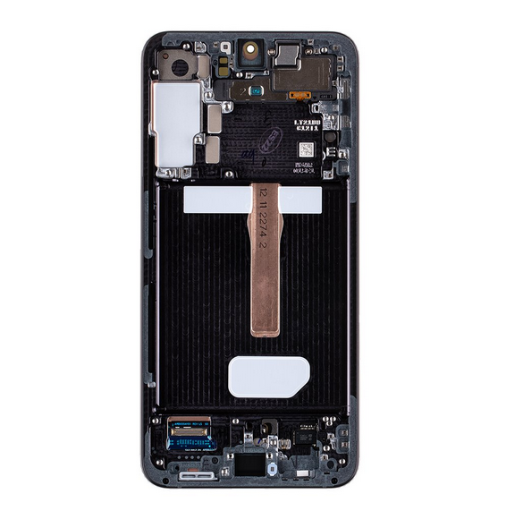 LCD-skärm + Touch Unit + Front Cover Samsung Galaxy S22 Plus - Fantomsvart (Service Pack)