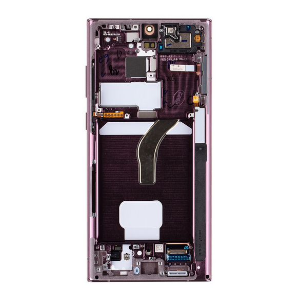 LCD-skärm Touch Unit Front Cover Samsung Galaxy S22 Ultra - Vinröd