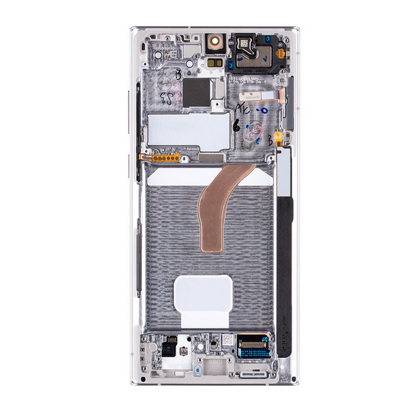 LCD-skärm Touch Unit Front Cover Samsung Galaxy S22 Ultra - fantomvit
