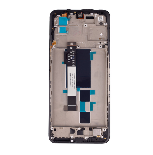 LCD-skärm + pekenhet + främre skal till Xiaomi Poco X3 GT - Svart (Service Pack)