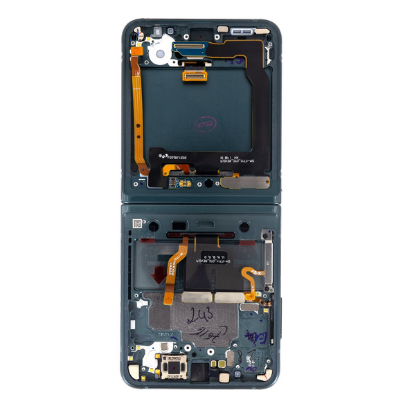 LCD-skärm + Touch Unit Samsung Galaxy Z Flip 3 5G - Grön (Service Pack)