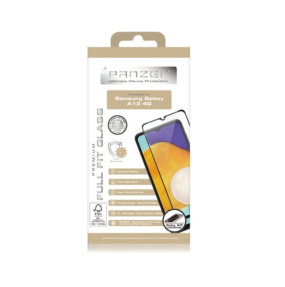 Panzer Samsung Galaxy A13 4G Full-fit glas - Svart