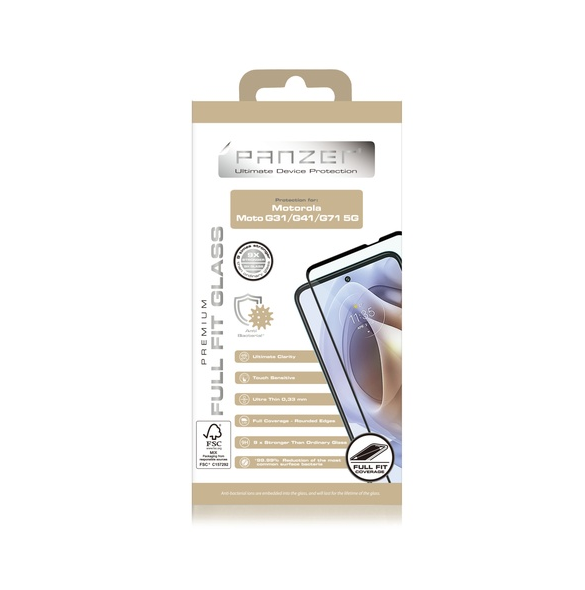 Panzer Motorola Moto G31/G41/71 Full Fit Glas - Svart