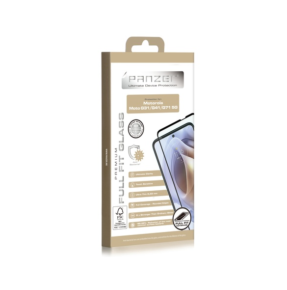 Panzer Motorola Moto G31/G41/71 Full Fit Glas - Svart