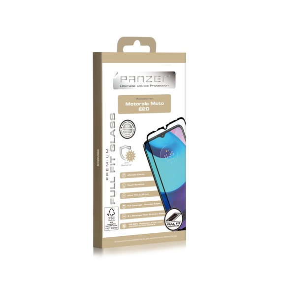 Panzer Motorola Moto E20 Full Fit Glas - Svart