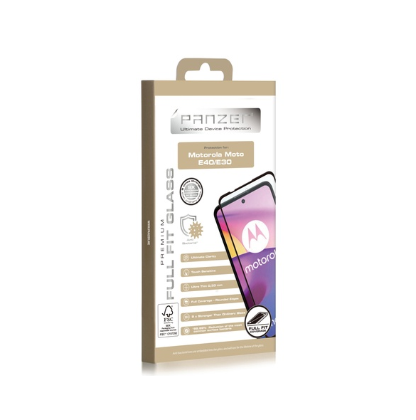 Panzer Motorola Moto E40/E30 Full Fit Glas - Svart