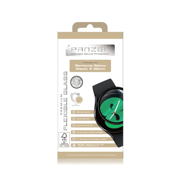 Panzer Samsung Galaxy Watch 4 40mm flexibelt glas - Svart