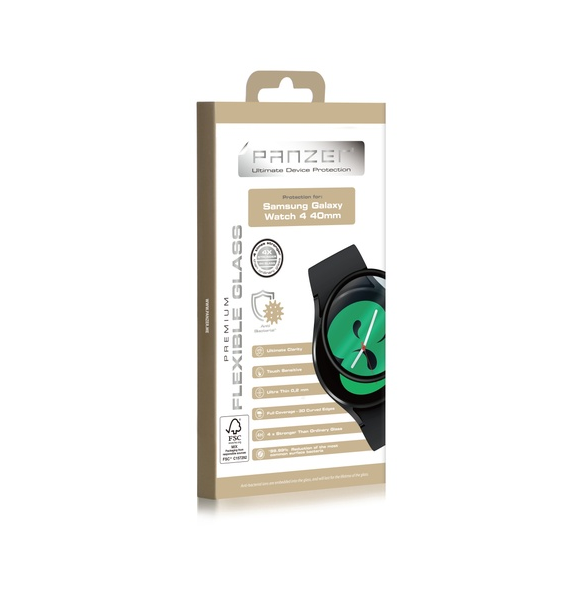 Panzer Samsung Galaxy Watch 4 40mm flexibelt glas - Svart