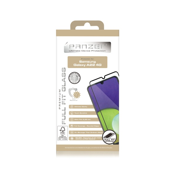 Panzer Samsung Galaxy A22 4G Full Fit Glas - Svart