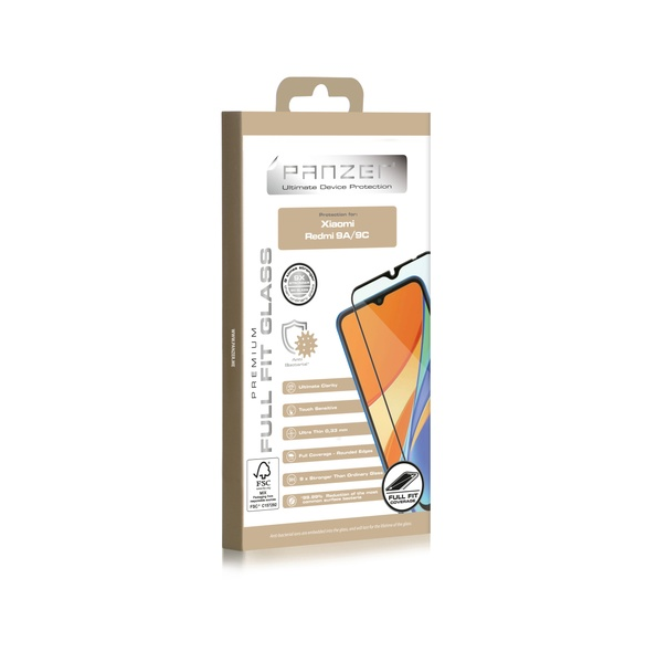 Panzer Xiaomi Redmi 9A/9C Full Fit Glas - Svart