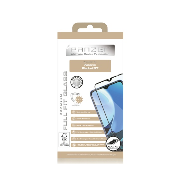 Panzer Xiaomi Redmi 9T Full Fit Glas - Svart