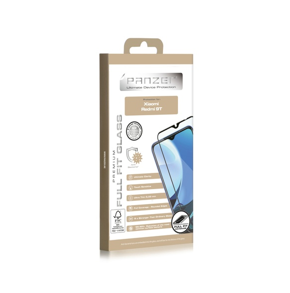 Panzer Xiaomi Redmi 9T Full Fit Glas - Svart