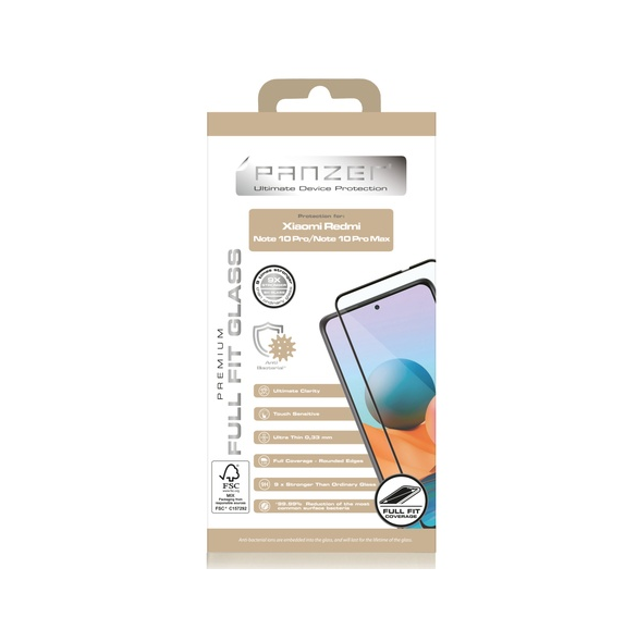 Panzer Xiaomi Redmi Note 10 Pro/10 Pro Max FullFit - Svart