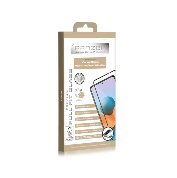 Panzer Xiaomi Redmi Note 10 Pro/10 Pro Max FullFit - Svart