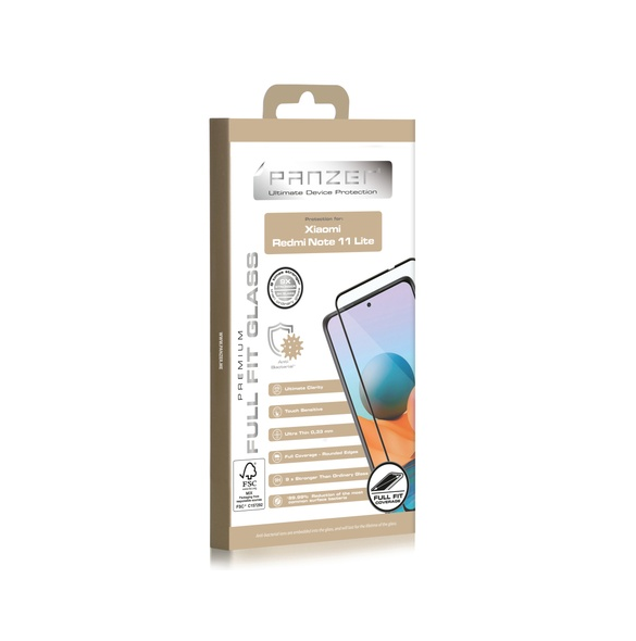 Panzer Xiaomi Redmi Note 10 Lite/Redmi 10 Full Fit Glas - Svart