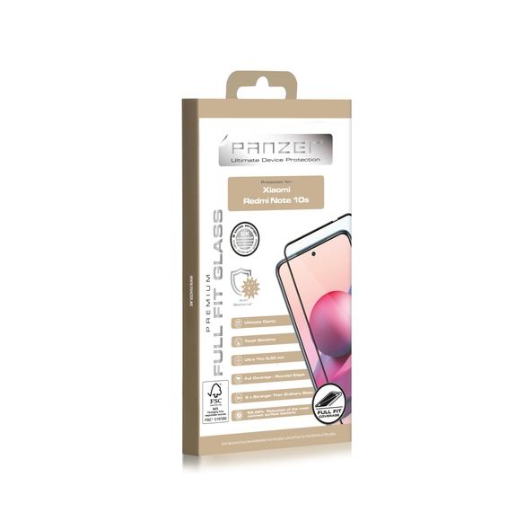 Panzer Xiaomi Redmi Note 10s Full Fit Glas - Svart