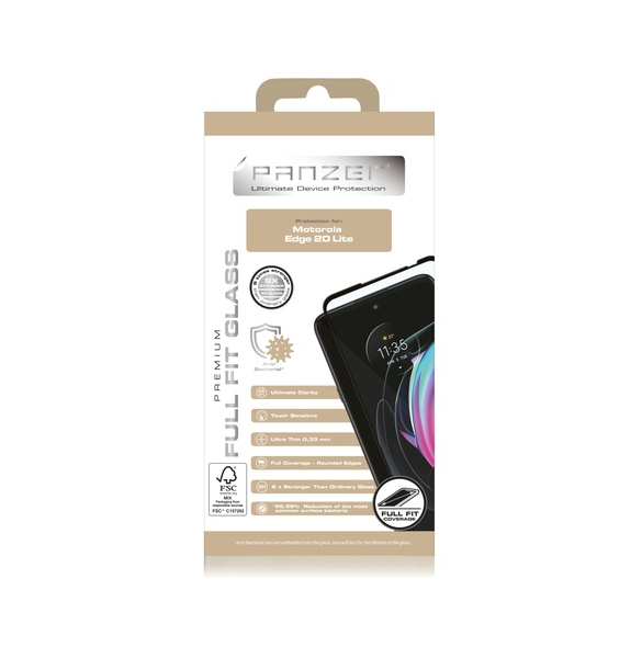 Panzer Motorola Edge 20 Lite Full-Fit Glas - Svart