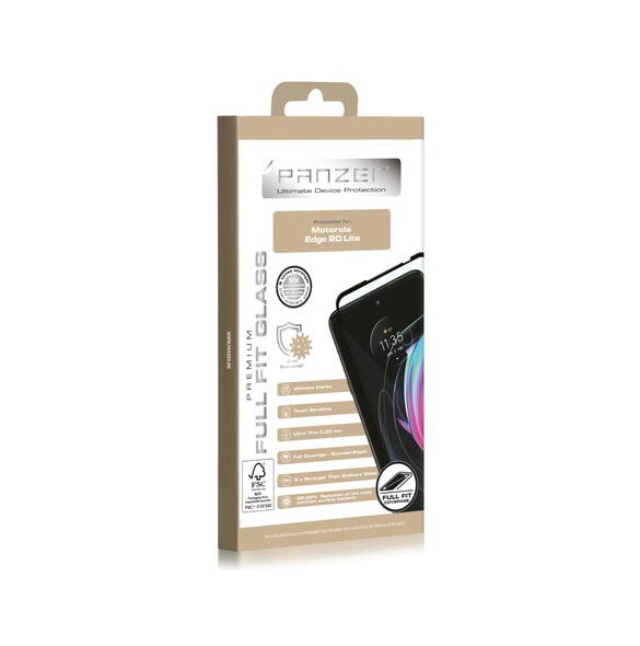 Panzer Motorola Edge 20 Lite Full-Fit Glas - Svart