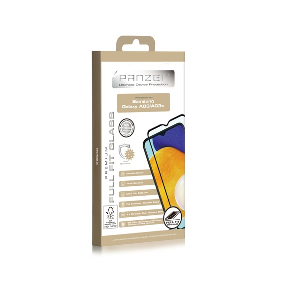 Panzer Samsung Galaxy A03/A03s Full-fit glas - Svart