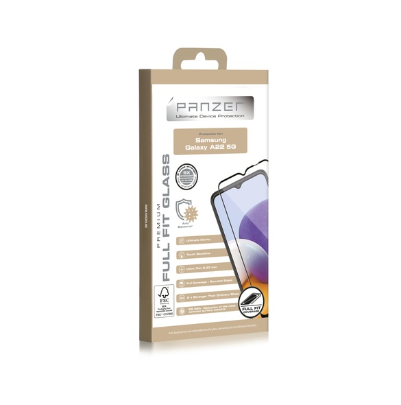 Panzer Samsung Galaxy A22 5G Full-fit glas - Svart