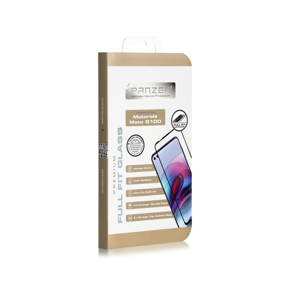Panzer Motorola Moto G100 Full-fit glas - Svart