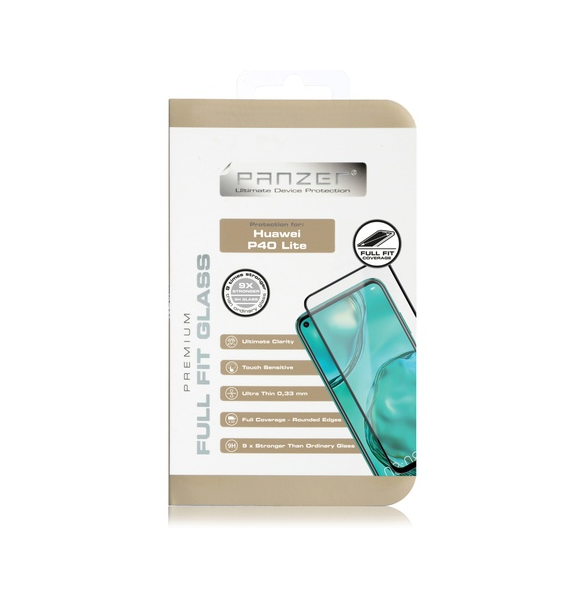 Panzer Huawei P40 Lite, Full-fit Glas - Svart