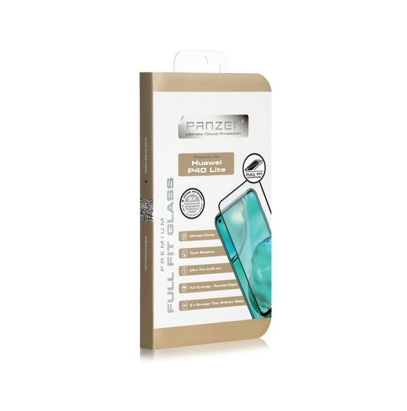 Panzer Huawei P40 Lite, Full-fit Glas - Svart