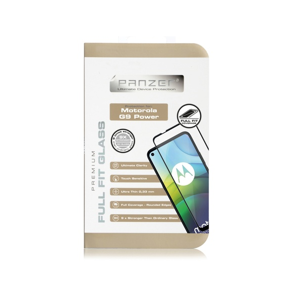 Panzer Motorola Moto G9 Power Full-fit glas - Svart