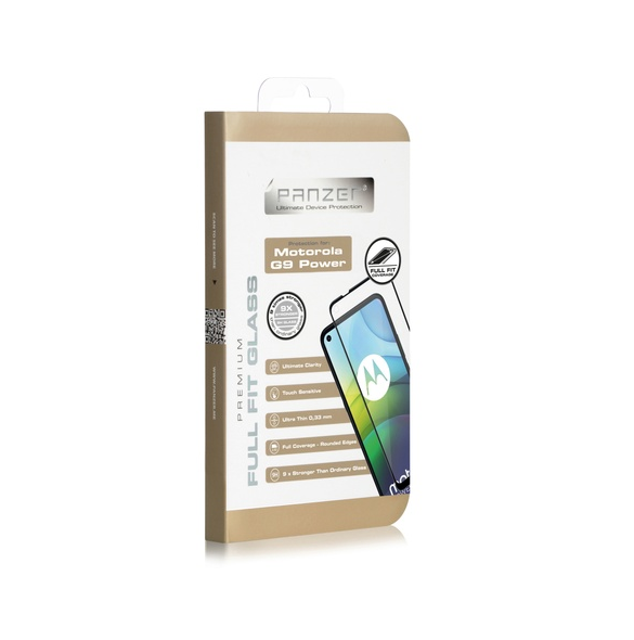Panzer Motorola Moto G9 Power Full-fit glas - Svart