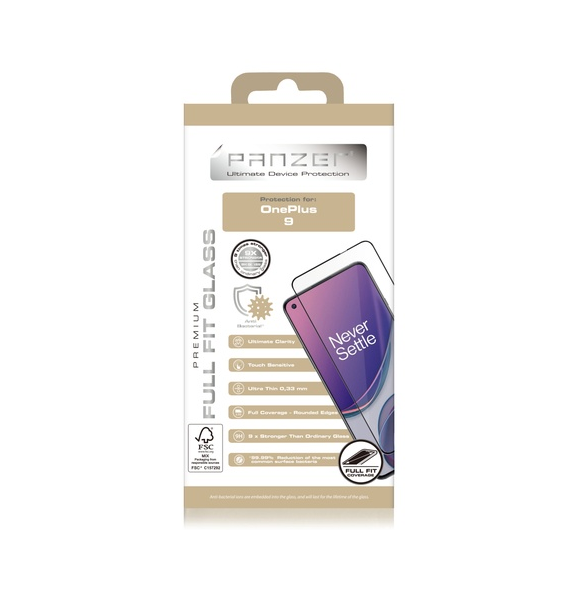 Panzer OnePlus 9 Full-fit glas - Svart