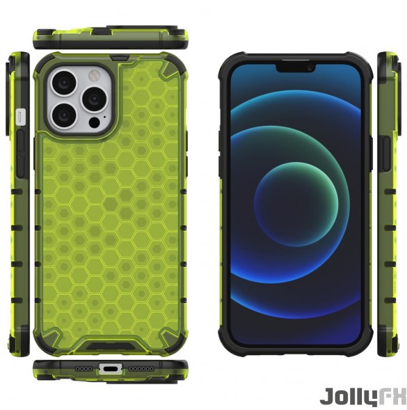 Med detta skal kommer du att vara lugn för iPhone 13 Pro Max väldigt snyggt skydd från JollyFX.